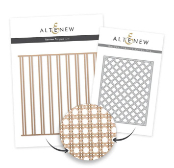 ALT  DIES: GEMOETRIC- RATTAN STRIPES GARDEN TRELLIS COVER DIE BUNDLE