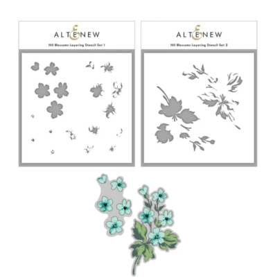 ALTENEW STENCIL ART: HILL BLOSSOMS STENCIL AND DIE SET