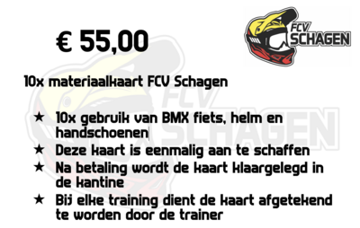 10x materiaalkaart bij FCV Schagen e.o.