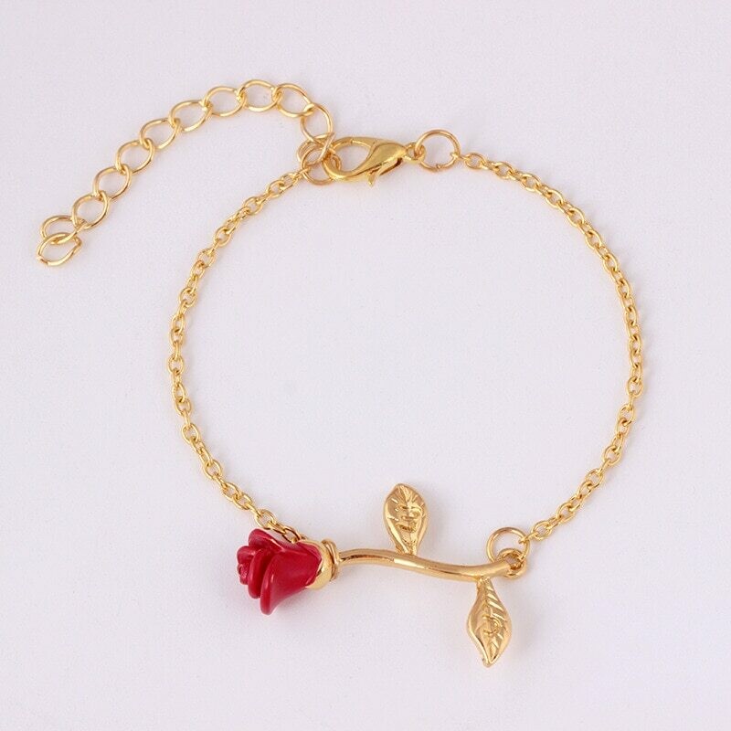 2020 Red Rose Bracelet Temperament with Simple rose Flower