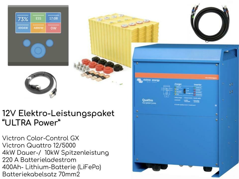 12V Elektro-Leistungspaket ULTRA-POWER 400Ah / 5000Va