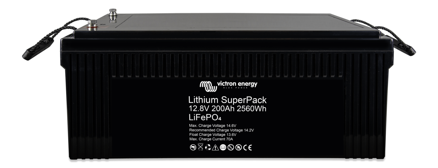 Victron SuperPack LiFePo4 mit BMS - 12,8V 200Ah - M8 Gewinde