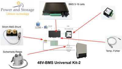 REC BMS 24V-48V - Universal KIT-2 (5S-16S)