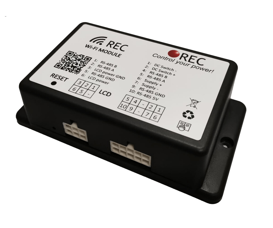 Wi-Fi-Modul für alle REC BMS-Systeme (WLAN-Modul) Wi-Fi-Modul für alle REC BMS-Systeme (WLAN-Modul)