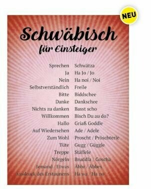 Postkarte "Schwäbisch für Einsteiger" 1 stück