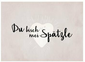 Postkarte Postkarte "Du bisch mei Spätzle" 1 stück