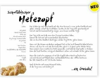 Rezeptpostkarte Rezeptpostkarte "Hefezopf" 1 stück