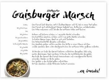 Rezeptpostkarte "Gaisburger Marsch" 1 stück