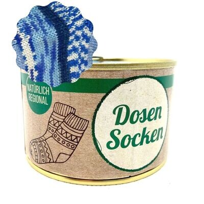 Dosen-Socken Stricksocken in der Dose Grösse 36/37