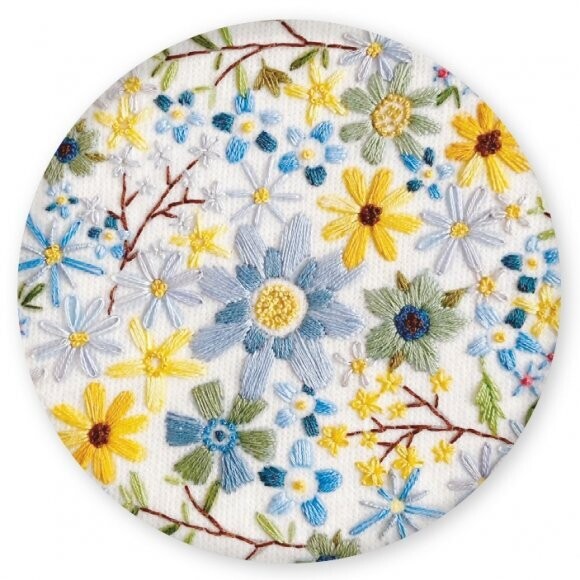 Magnet Blumenmuster wild gestickt 56mm Magnet Blumenmuster wild gestickt 56mm
