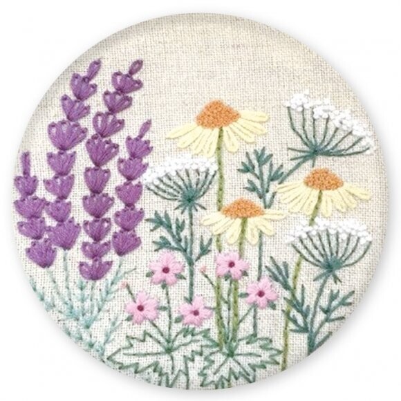 Magnet Lavendel gestickt 56mm Magnet Lavendel gestickt 56mm
