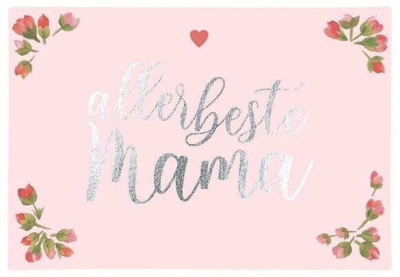 Doppelkarte: Allerbeste Mama mit Umschlag