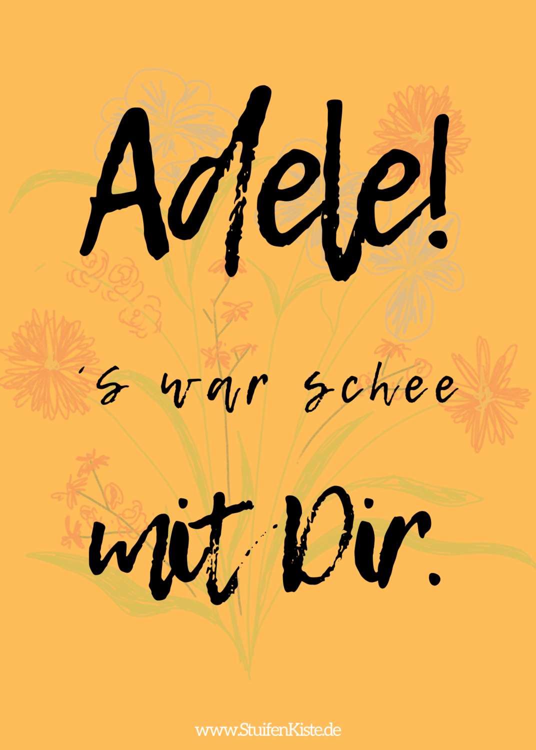 Postkarte Adele! S war Schnee mit dir!.." 1 stück