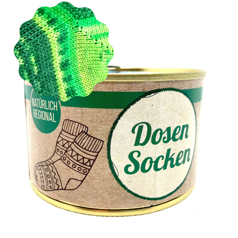 Dosen-Socken Stricksocken in der Dose Grösse 46/47 Dosen-Socken Stricksocken in der Dose Grösse 46/47
