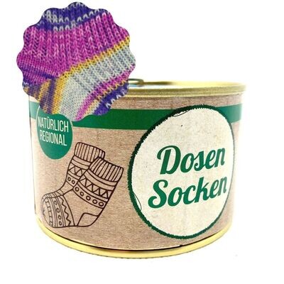 Dosen-Socken Stricksocken in der Dose Grösse 42/43