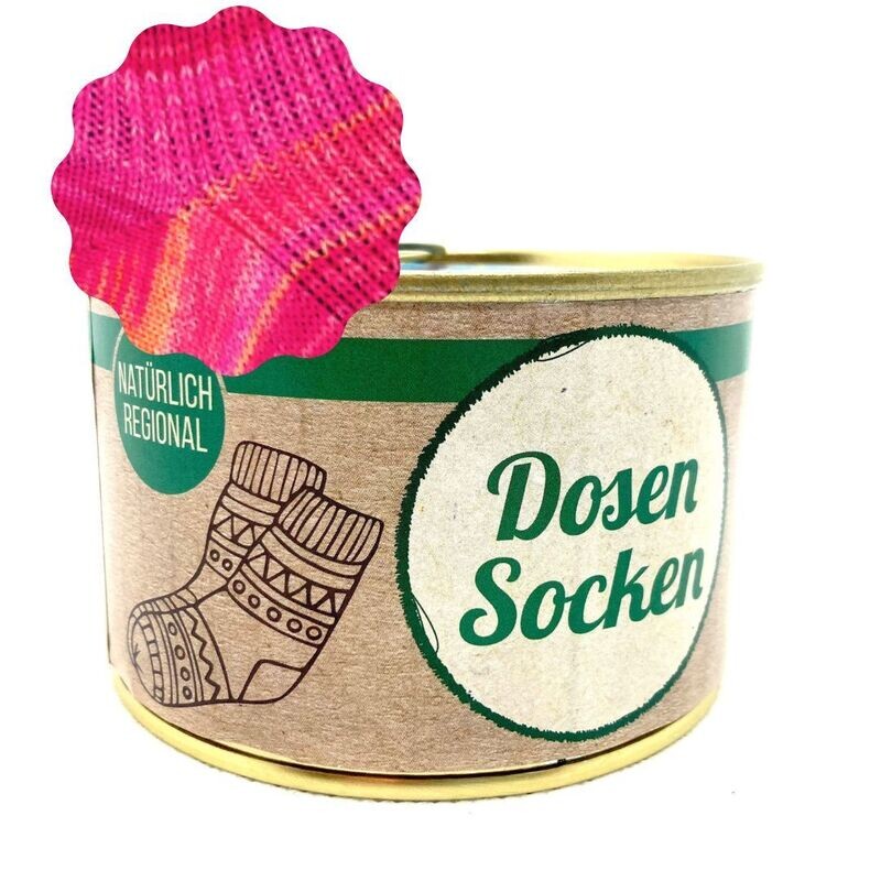 Dosen-Socken Stricksocken in der Dose Grösse 42/43 Dosen-Socken Stricksocken in der Dose Grösse 42/43