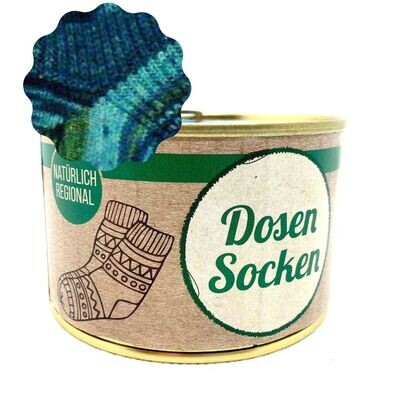 Dosen-Socken Stricksocken in der Dose Grösse 40/41