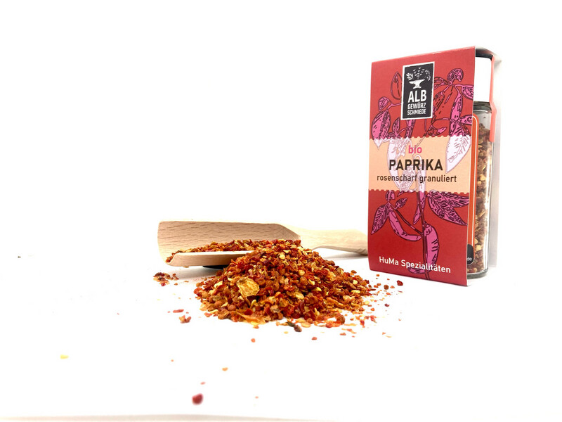 Bio-Paprika rosenscharf granuliert Streuer 45g Bio-Paprika rosenscharf granuliert Streuer 45g