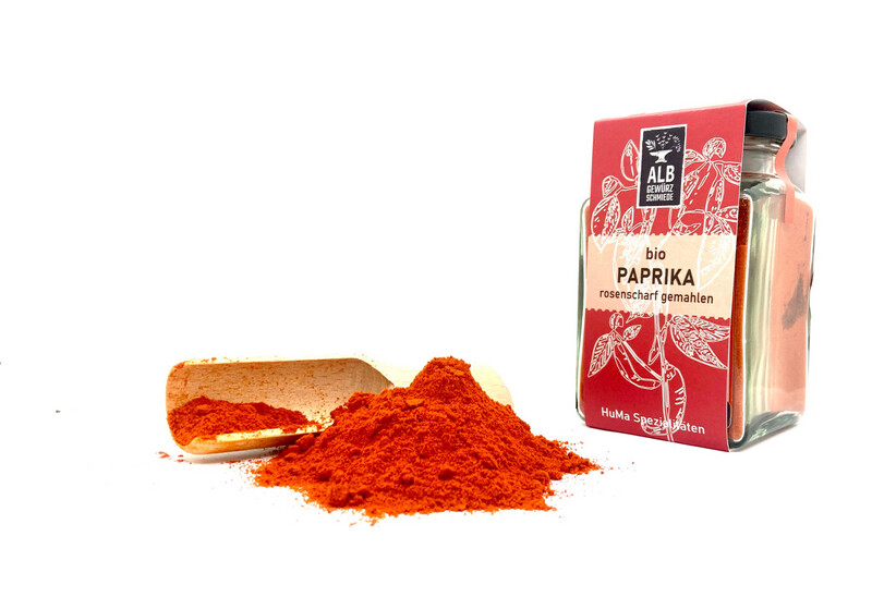 Bio-Paprika rosenscharf gemahlen Glas 90g Bio-Paprika rosenscharf gemahlen Glas 90g