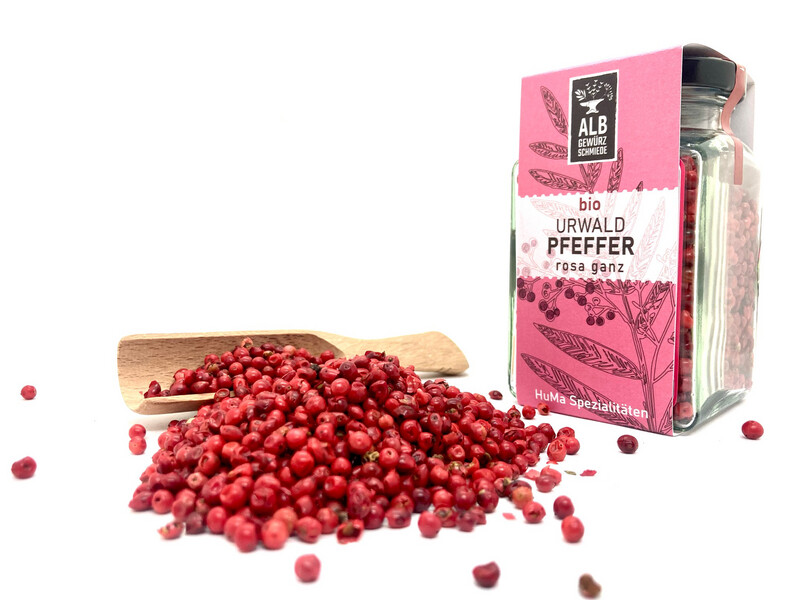 Bio-Urwaldbeere ganz, rosa Beere Glas 60g Bio-Urwaldbeere ganz, rosa Beere Glas 60g