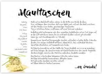 Rezeptpostkarte "Maultaschen" 1 stück
