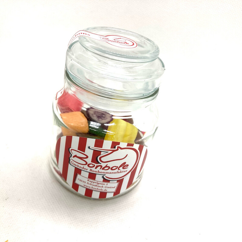 Bonbole Schwäbisch Gmünd Bunter Mix im GLAS 100 g Bonbole Schwäbisch Gmünd Bunter Mix im GLAS 100 g
