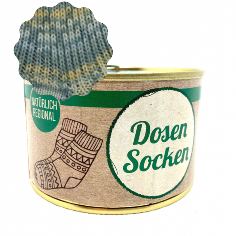 Dosen-Socken Stricksocken in der Dose Grösse 38/39 Dosen-Socken Stricksocken in der Dose Grösse 38/39