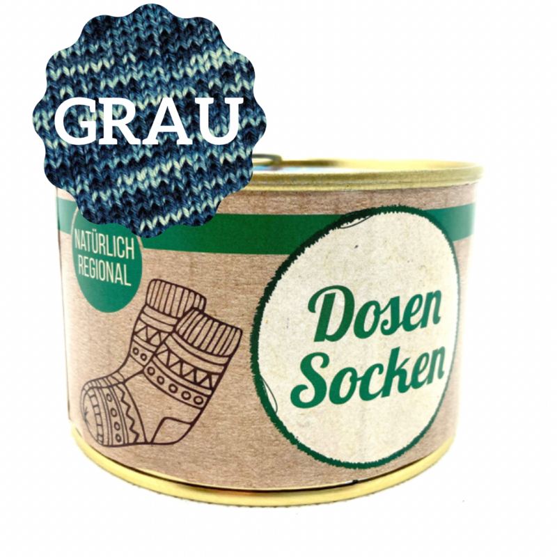 Dosen-Socken Stricksocken in der Dose Grösse 46/47 Dosen-Socken Stricksocken in der Dose Grösse 46/47
