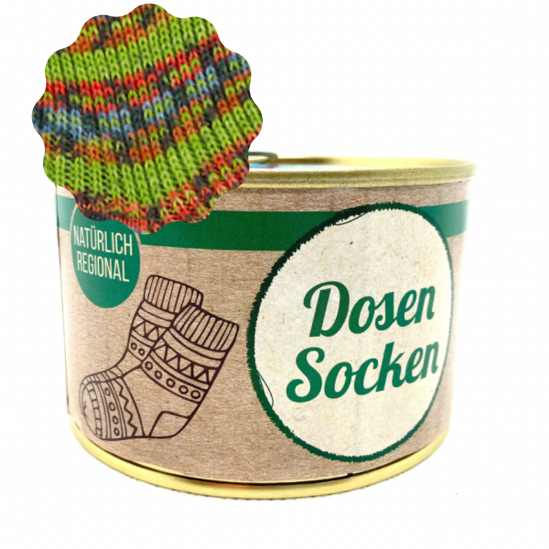 Dosen-Socken Stricksocken in der Dose Grösse 46/47 Dosen-Socken Stricksocken in der Dose Grösse 46/47