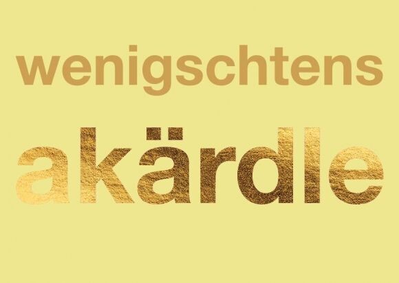 Postkarte: wenigschtensakärdle Postkarte: wenigschtensakärdle