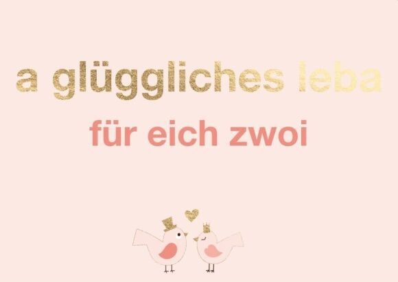 Doppelkarte: a glüggliches leba für eich zwoi Doppelkarte: a glüggliches leba für eich zwoi