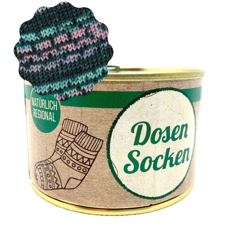 Dosen-Socken Stricksocken in der Dose Grösse 38/39 Dosen-Socken Stricksocken in der Dose Grösse 38/39