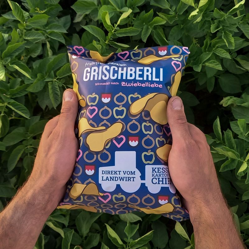 Grischberli Kesselchips Zwiebelliebe 120g Grischberli Kesselchips Zwiebelliebe 120g