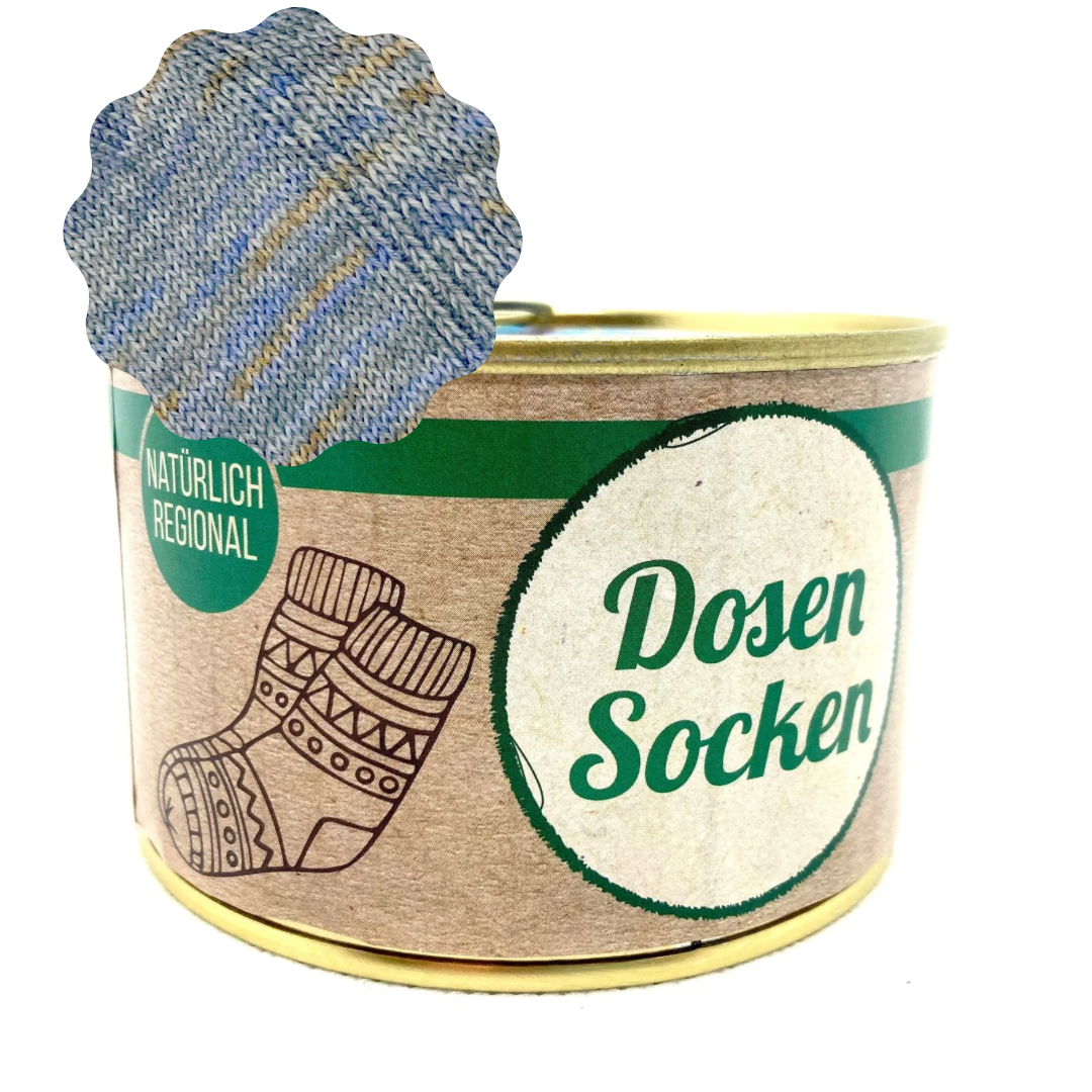 Dosen-Socken Stricksocken in der Dose  Grösse 40/41
