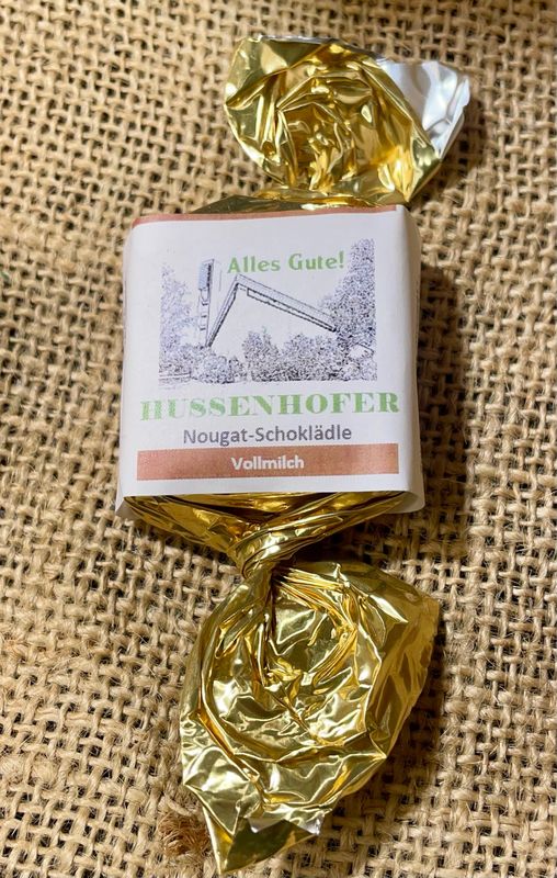 Hussenhofer Nougat-Schoklädle 23g schwäbisch Hussenhofer Nougat-Schoklädle 23g schwäbisch
