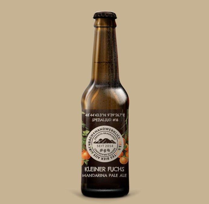 Kleiner Fuchs Mandarina Pale Ale Spezialsud 0,33l Kleiner Fuchs Mandarina Pale Ale Spezialsud 0,33l
