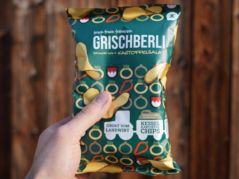 Grischberli Kesselchips Kartoffelsalatgeschmack 40g Grischberli Kesselchips Kartoffelsalatgeschmack 40g