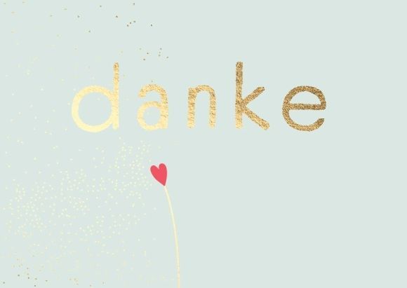 Postkarte  "danke"