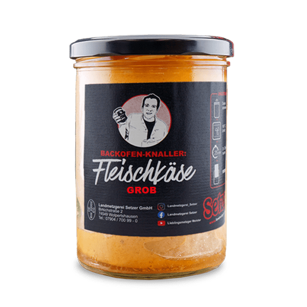 Backofen-Fleischkäse Grob im Glas 360g
