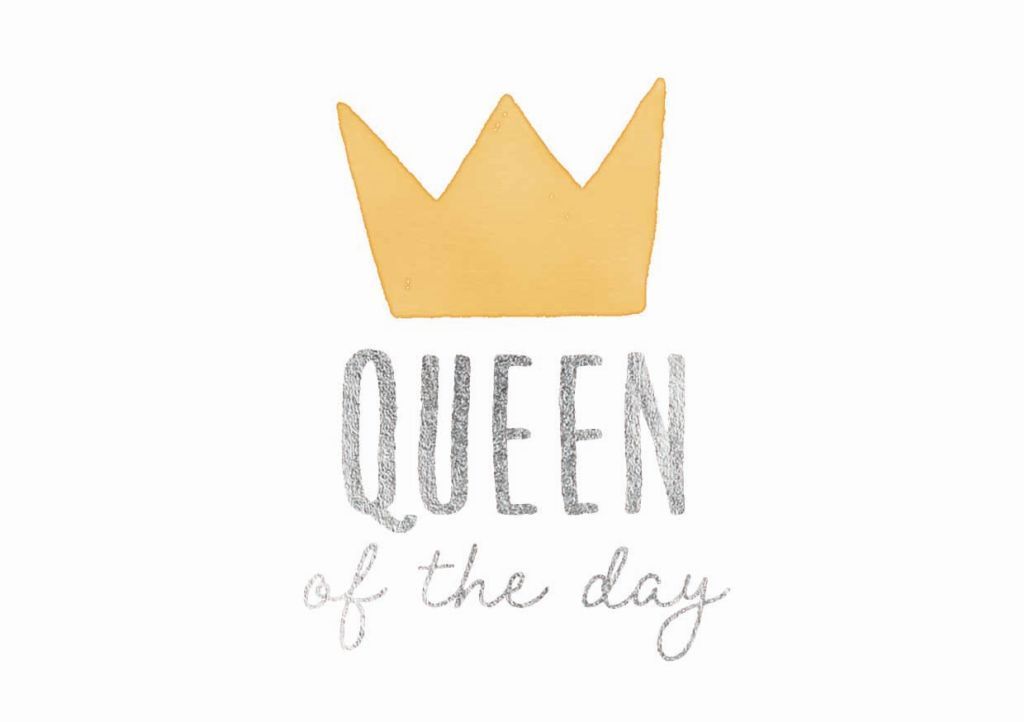 Midi-Doppelkarte: Queen of the day - Krone
