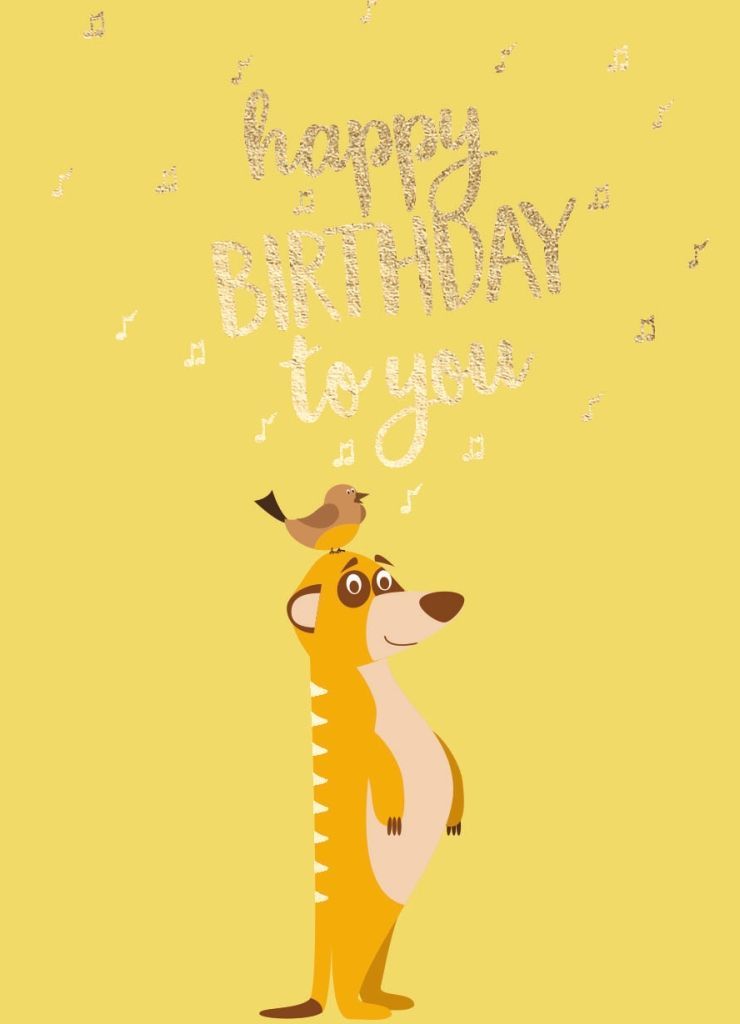 Midi-Doppelkarte: Happy Birthday to You