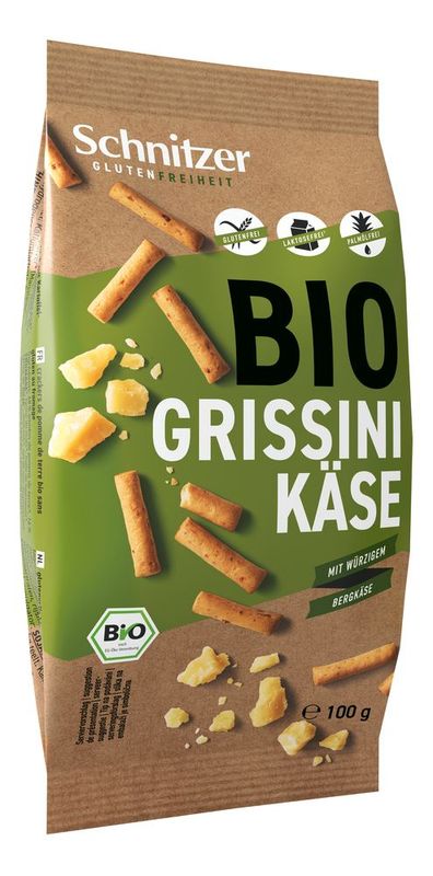 Grissini Käse mit Bergkäse Glutenfrei 100g Grissini Käse mit Bergkäse Glutenfrei 100g