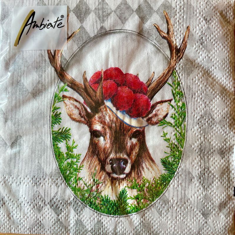 Schwarzwald Hirsch Servietten 25x25cm 20 Stück Schwarzwald Hirsch Servietten 25x25cm 20 Stück
