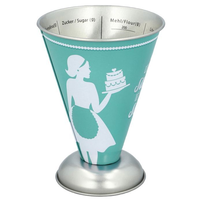 MESSBECHER | LIFE WILL BE SWEETER IF YOU ADD SOME SUGAR Colour Kitchen, türkis, Weißblech, 250 ml MESSBECHER | LIFE WILL BE SWEETER IF YOU ADD SOME SUGAR Colour Kitchen, türkis, Weißblech, 250 ml