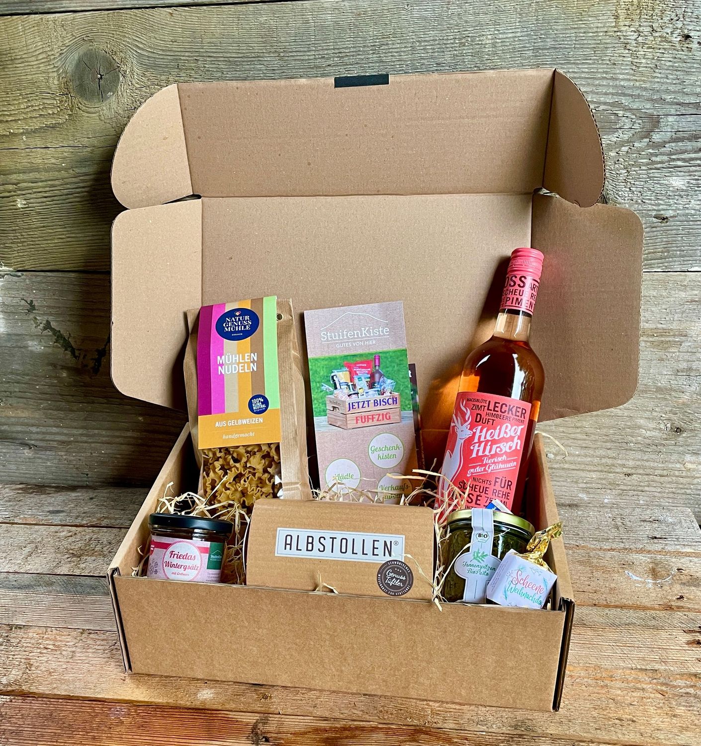 Winterzeit SILBER Geschenkschachtel