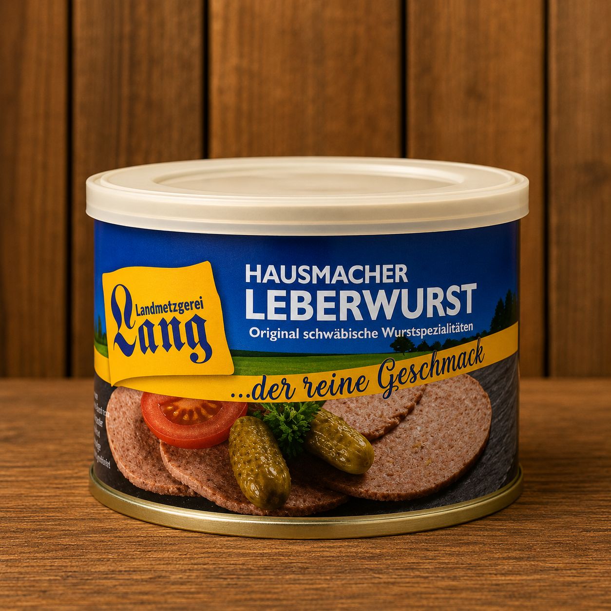 Hausmacher Leberwurst Dose 200 g – Schwäbische Wurstspezialität von Landmetzgerei Lang ? Hausmacher Leberwurst Dose 200 g – Schwäbische Wurstspezialität von Landmetzgerei Lang ?