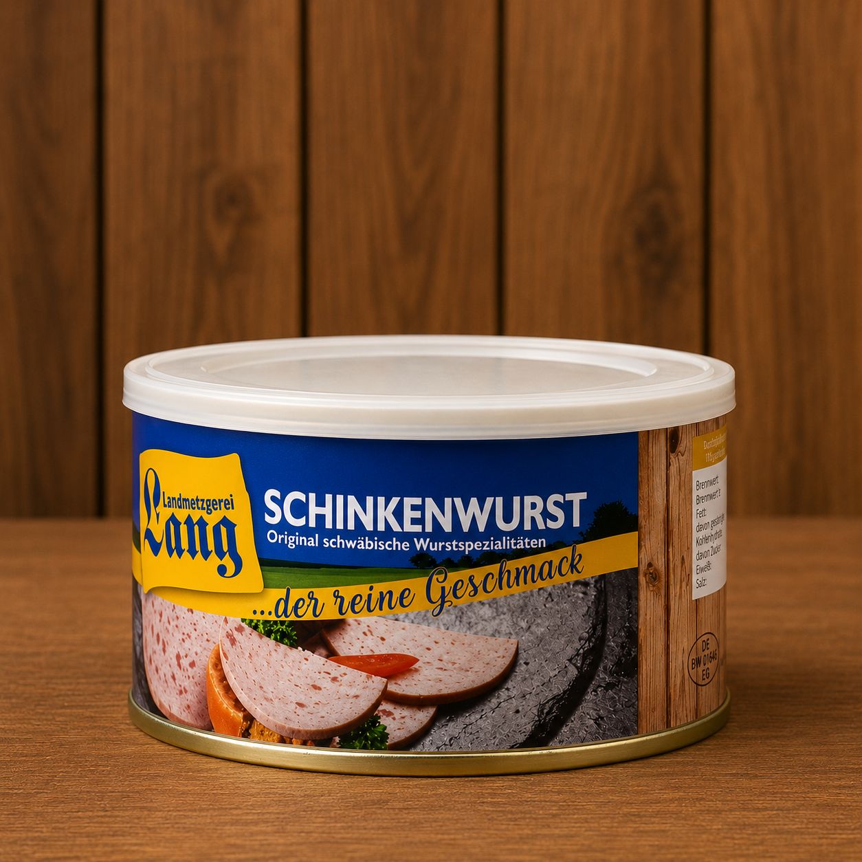 Schinkenwurst Dose 400 g – Schwäbische Wurstspezialität von Landmetzgerei Lang ? Schinkenwurst Dose 400 g – Schwäbische Wurstspezialität von Landmetzgerei Lang ?