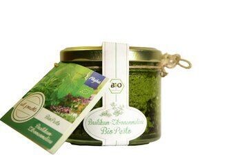 Basilikum-Zitronenmelisse Bio-Pesto 110 g – fruchtig-frisches Gourmet Pesto aus Bio-Kräutern ?
