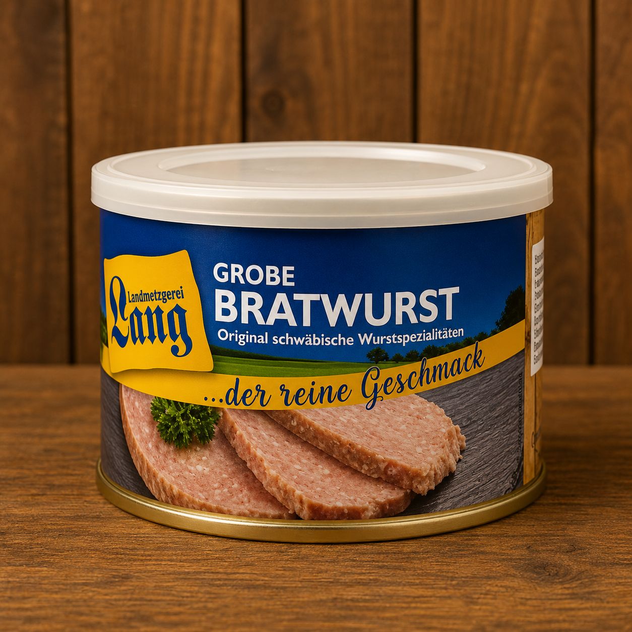 Grobe Bratwurst Dose 200 g – Schwäbische Wurstspezialität von Landmetzgerei Lang ? Grobe Bratwurst Dose 200 g – Schwäbische Wurstspezialität von Landmetzgerei Lang ?