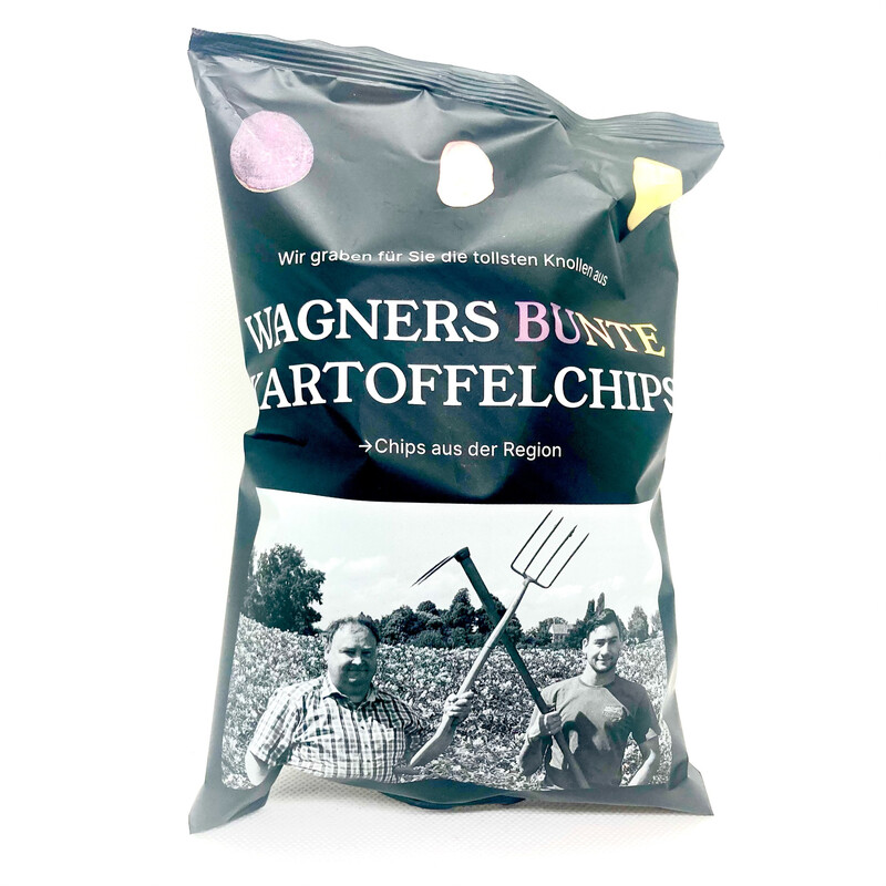 Wagners Bunte Kartoffelchips aus Ellwangen – Regionale Chips mit Meersalz, 90g ?